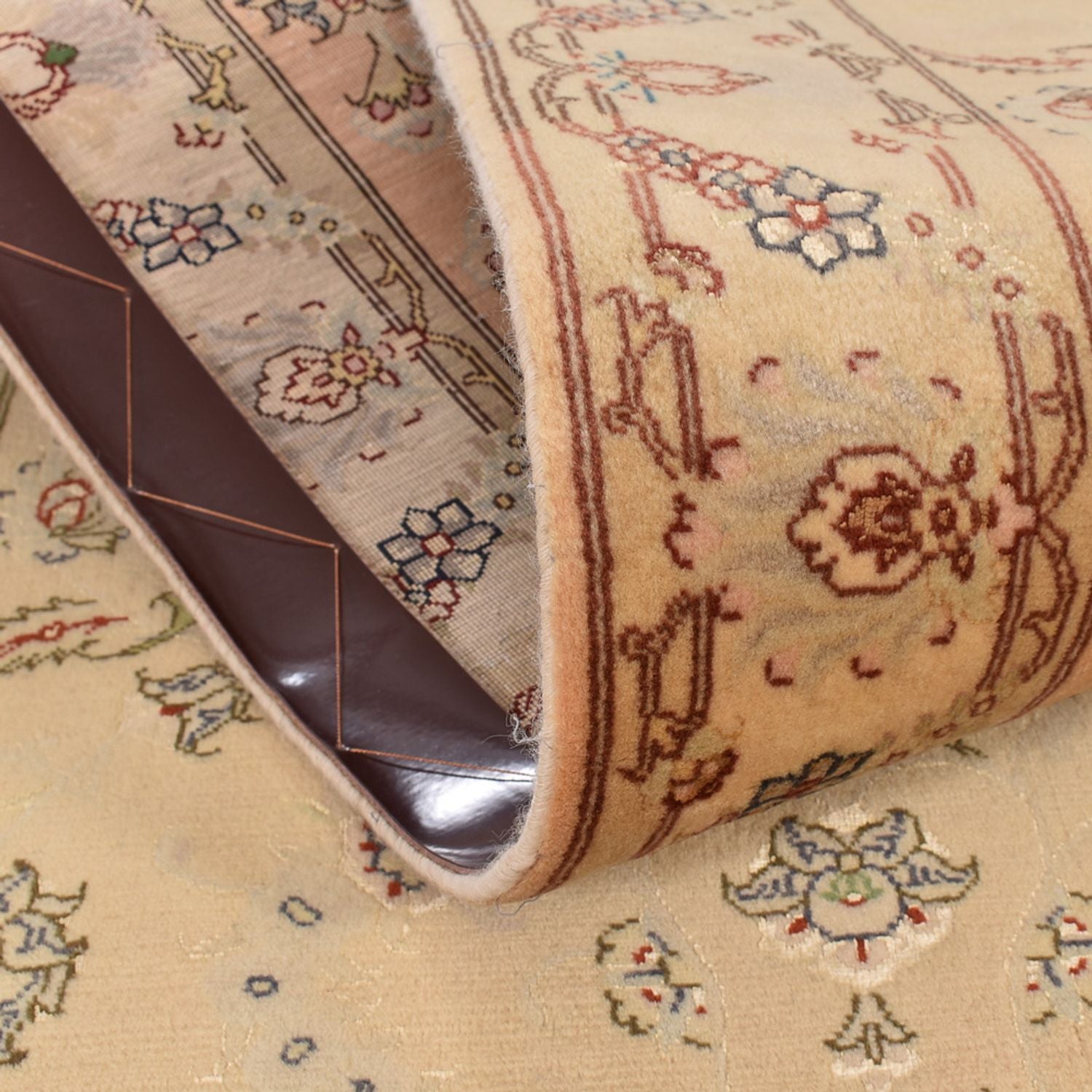 Alfombra de pasillo Alfombra Persa - Tabriz - Real - 378 x 78 cm - beige