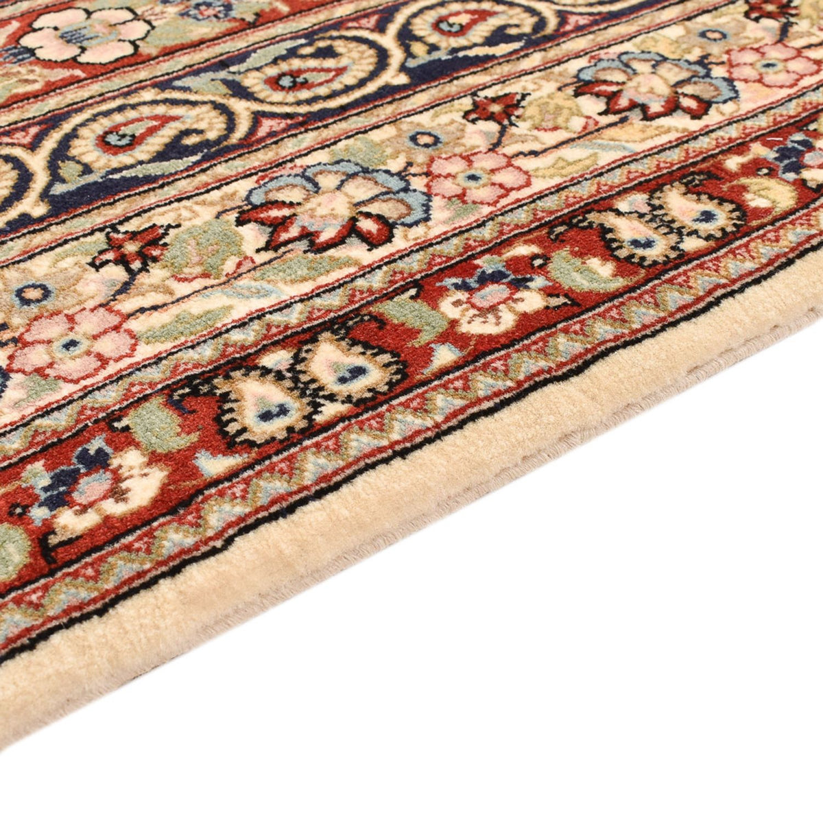 Alfombra de pasillo Alfombra Persa - Ghom - Royal - 198 x 52 cm - beige