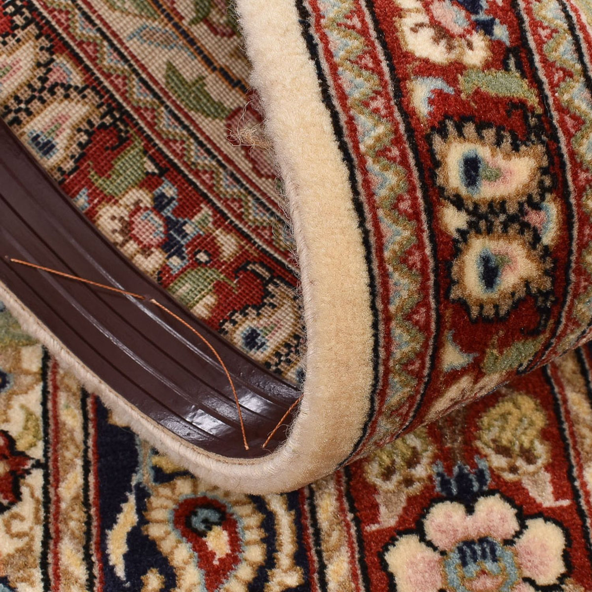 Alfombra de pasillo Alfombra Persa - Ghom - Royal - 198 x 52 cm - beige