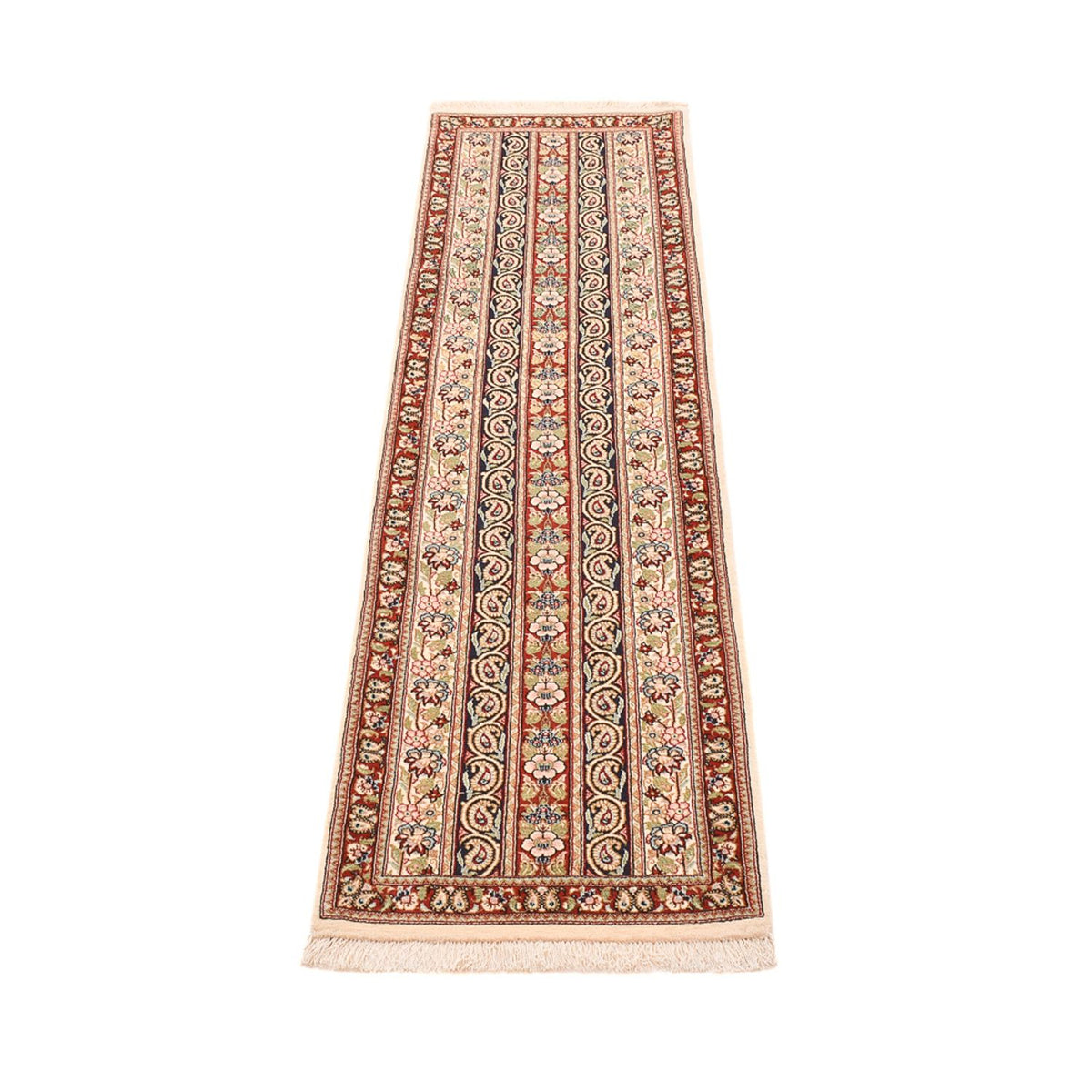 Alfombra de pasillo Alfombra Persa - Ghom - Royal - 198 x 52 cm - beige