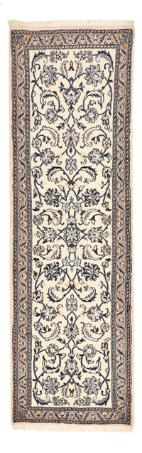 Alfombra de pasillo Alfombra Persa - Nain - Real - 195 x 60 cm - crema