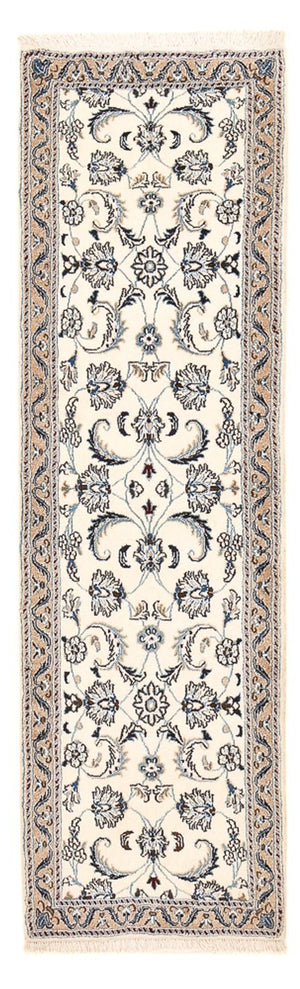 Alfombra de pasillo Alfombra Persa - Nain - Real - 192 x 57 cm - crema