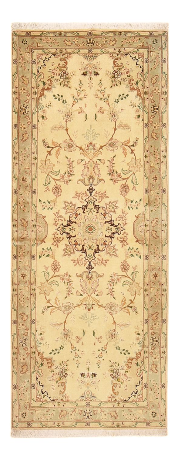Alfombra de pasillo Alfombra Persa - Tabriz - Real - 205 x 81 cm - beige
