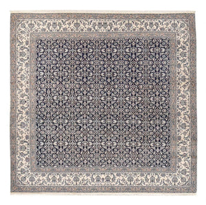 Alfombra Persa - Nain - Prima cuadrado  - 342 x 340 cm - azul oscuro