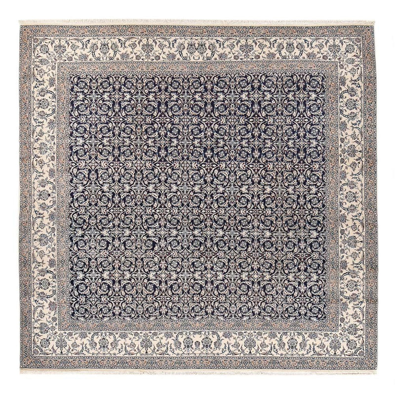 Alfombra Persa - Nain - Prima cuadrado  - 342 x 340 cm - azul oscuro