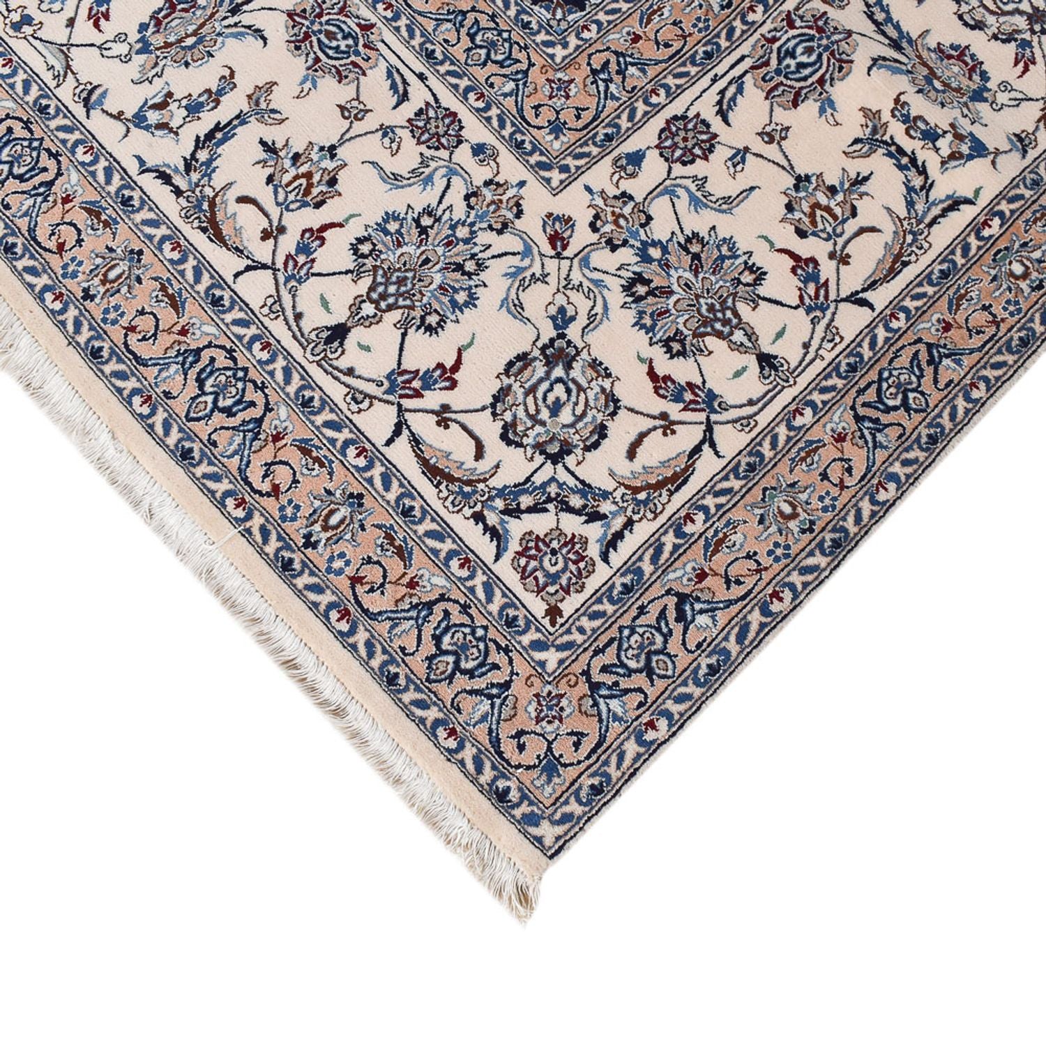 Alfombra Persa - Nain - Prima cuadrado  - 342 x 340 cm - azul oscuro