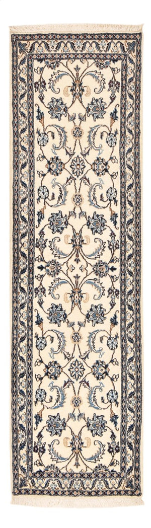 Alfombra de pasillo Alfombra Persa - Nain - Real - 204 x 58 cm - crema