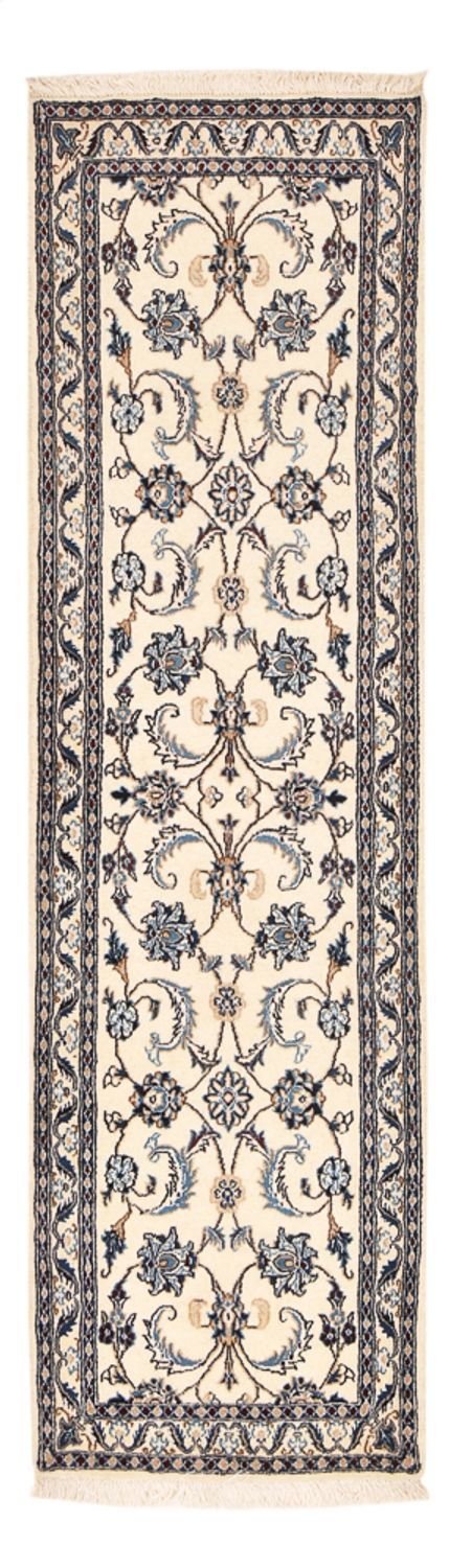Alfombra de pasillo Alfombra Persa - Nain - Real - 204 x 58 cm - crema