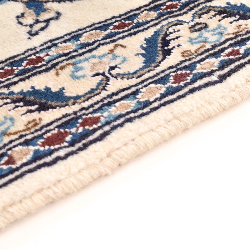 Alfombra de pasillo Alfombra Persa - Nain - Real - 204 x 58 cm - crema