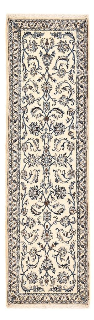 Alfombra de pasillo Alfombra Persa - Nain - Real - 209 x 64 cm - crema