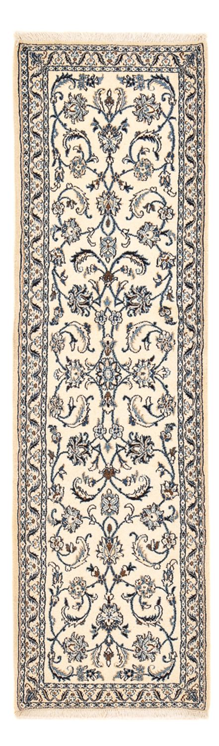 Alfombra de pasillo Alfombra Persa - Nain - Real - 209 x 64 cm - crema