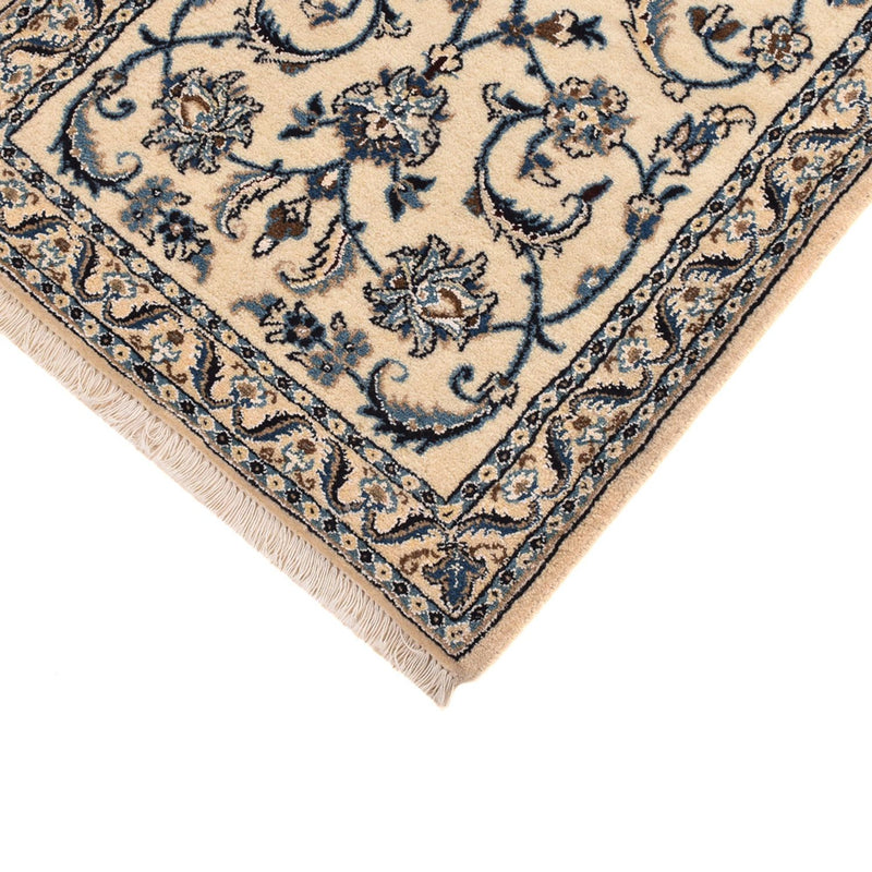 Alfombra de pasillo Alfombra Persa - Nain - Real - 209 x 64 cm - crema