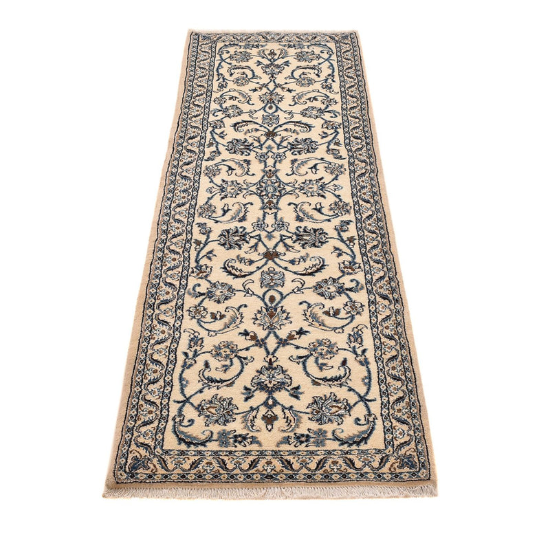 Alfombra de pasillo Alfombra Persa - Nain - Real - 209 x 64 cm - crema