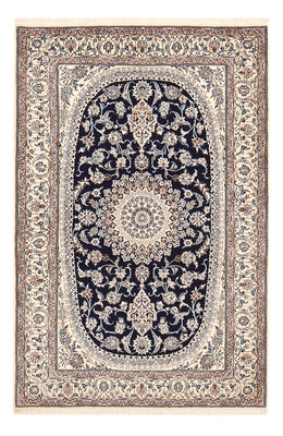 Alfombra Persa - Nain - Prima - 198 x 131 cm - azul oscuro