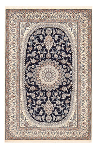 Alfombra Persa - Nain - Prima - 198 x 131 cm - azul oscuro