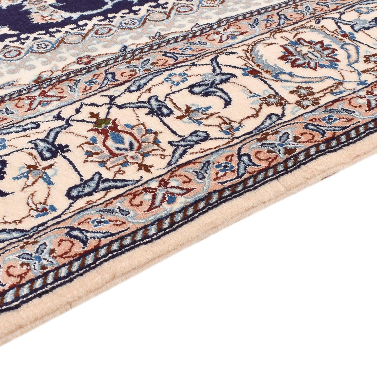 Alfombra Persa - Nain - Prima - 198 x 131 cm - azul oscuro
