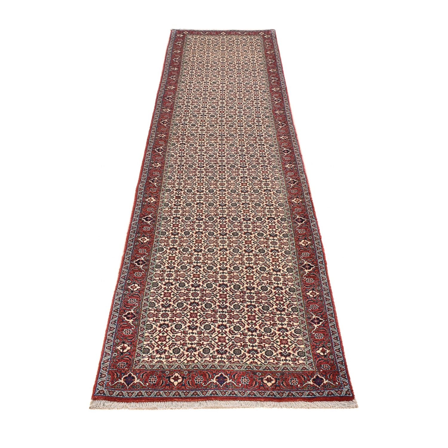 Alfombra de pasillo Alfombra persa - Bidjar - 390 x 82 cm - terracota