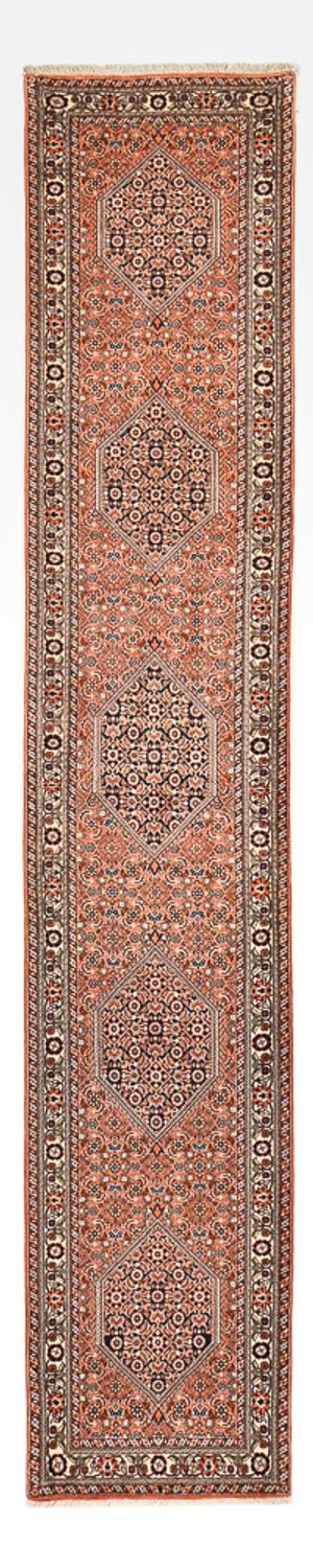 Alfombra de pasillo Alfombra persa - Bidjar - 380 x 69 cm - terracota