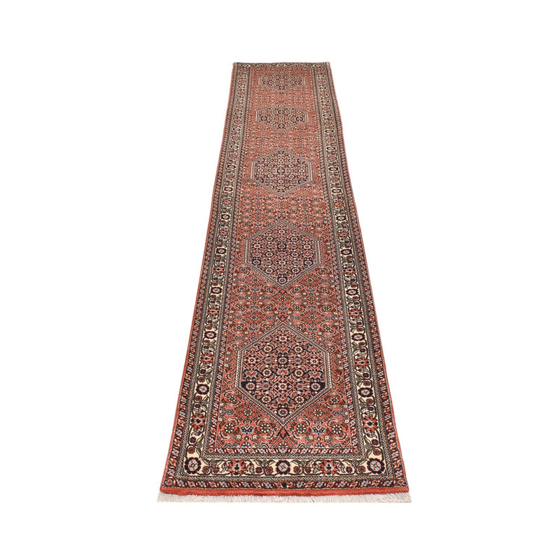 Alfombra de pasillo Alfombra persa - Bidjar - 380 x 69 cm - terracota