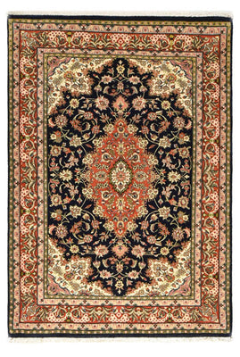 Alfombra Persa - Ghom - Royal - 194 x 137 cm - azul oscuro