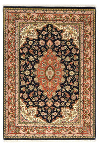 Alfombra Persa - Ghom - Royal - 194 x 137 cm - azul oscuro