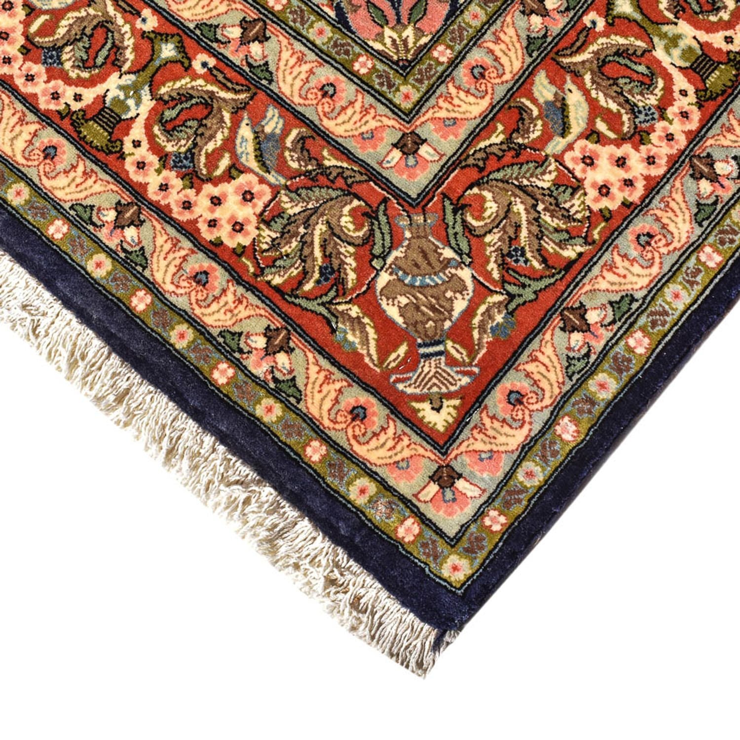 Alfombra Persa - Ghom - Royal - 194 x 137 cm - azul oscuro