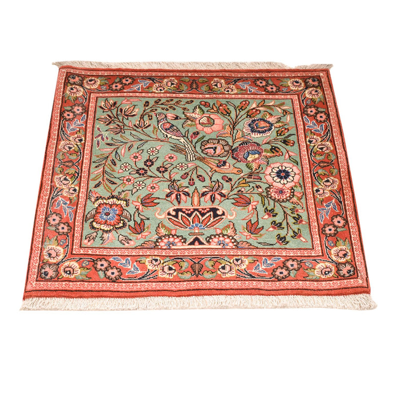 Alfombra persa - Real - 77 x 75 cm - multicolor