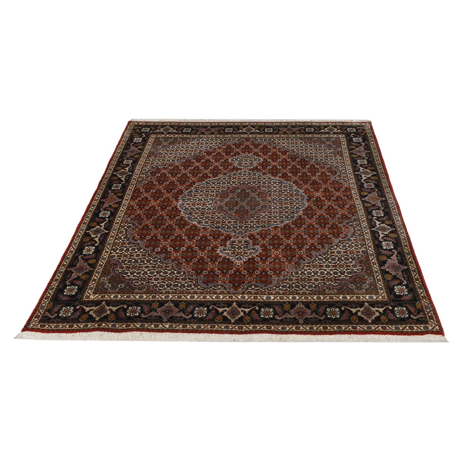 Alfombra Persa - Tabriz - Real - 198 x 151 cm - rojo claro