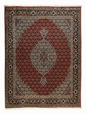 Alfombra Persa - Tabriz - Real - 202 x 154 cm - rojo oscuro