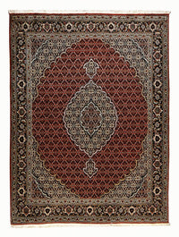 Alfombra Persa - Tabriz - Real - 202 x 154 cm - rojo oscuro