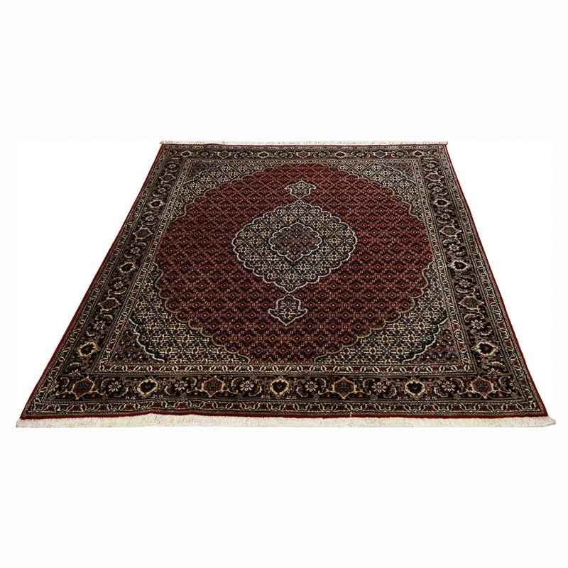 Alfombra Persa - Tabriz - Real - 202 x 154 cm - rojo oscuro