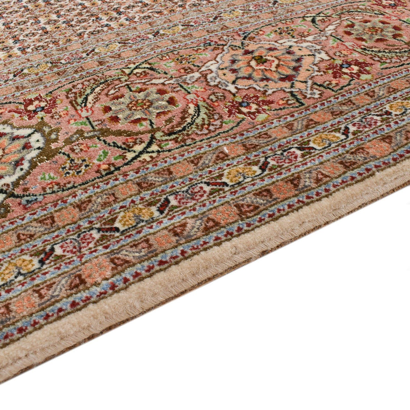 Alfombra de pasillo Alfombra Persa - Tabriz - Real - 408 x 201 cm - marrón claro