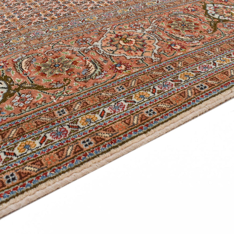 Alfombra de pasillo Alfombra Persa - Tabriz - Real - 407 x 201 cm - marrón claro