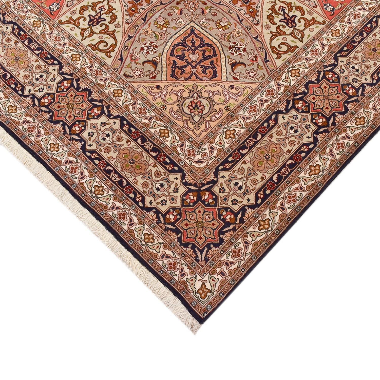 Alfombra Persa - Tabriz - Real cuadrado  - 252 x 248 cm - beige oscuro