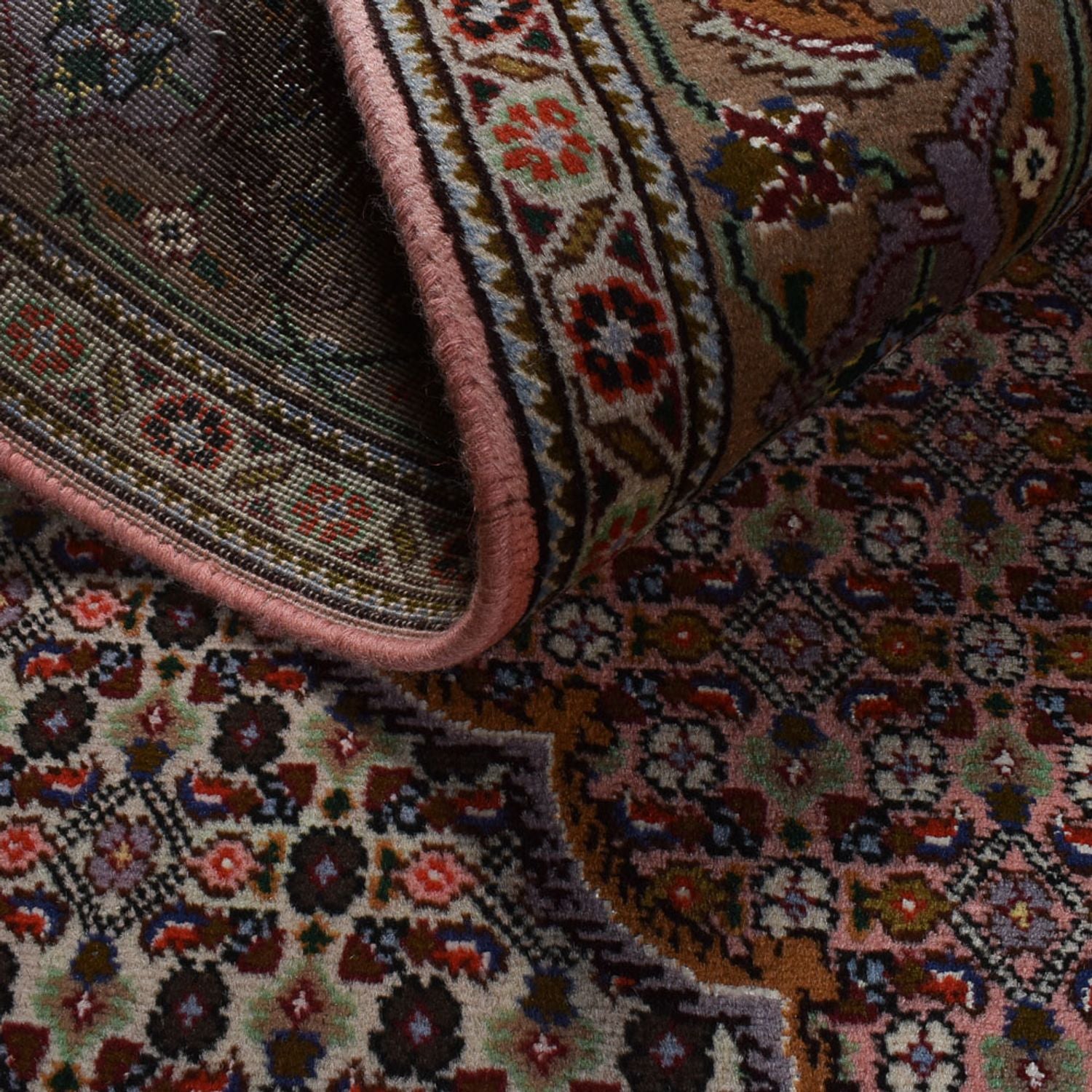 Alfombra Persa - Tabriz - Real - 190 x 155 cm - rojo claro