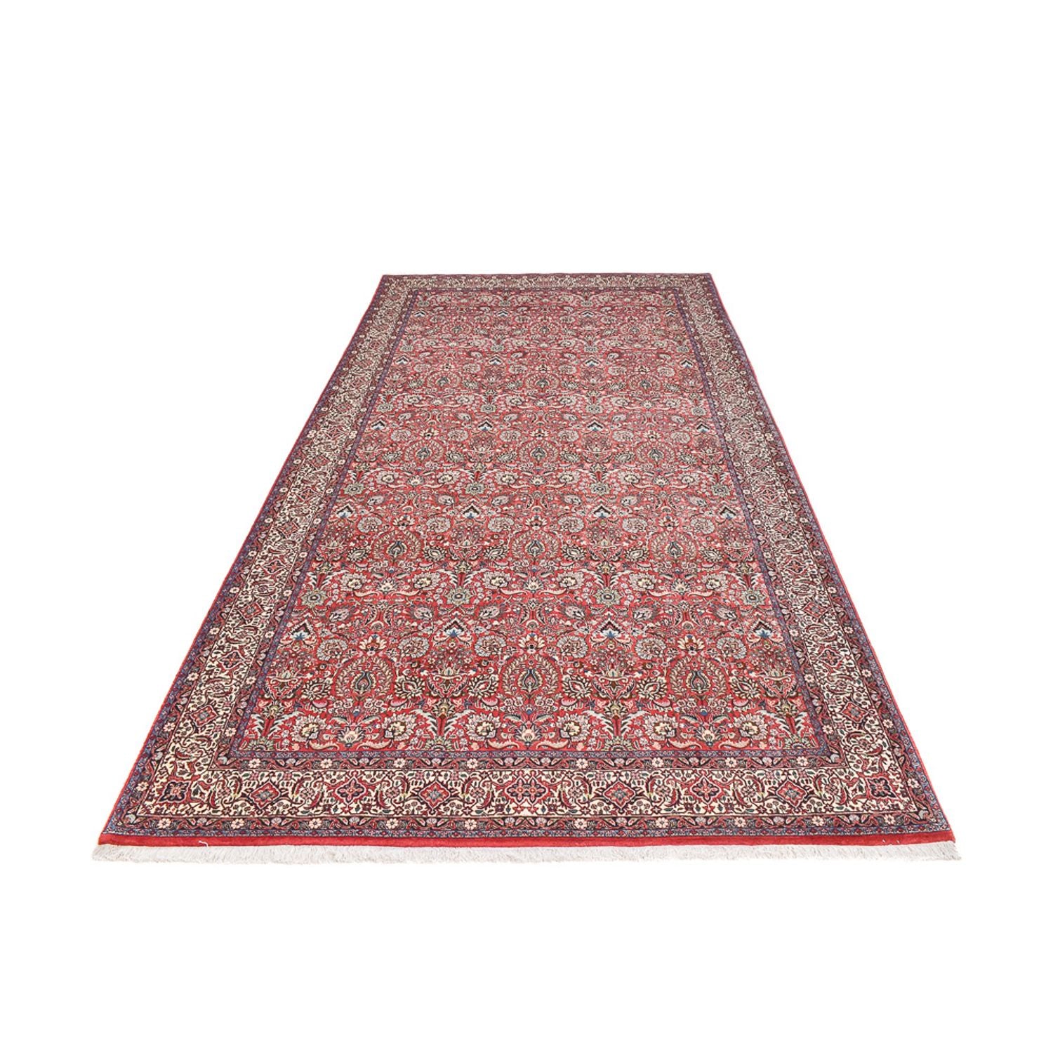 Alfombra de pasillo Alfombra persa - Bidjar - 404 x 206 cm - óxido