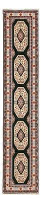 Alfombra de pasillo Alfombra Persa - Tabriz - Prima - 372 x 74 cm - azul oscuro