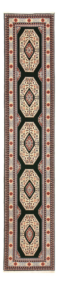 Alfombra de pasillo Alfombra Persa - Tabriz - Prima - 372 x 74 cm - azul oscuro