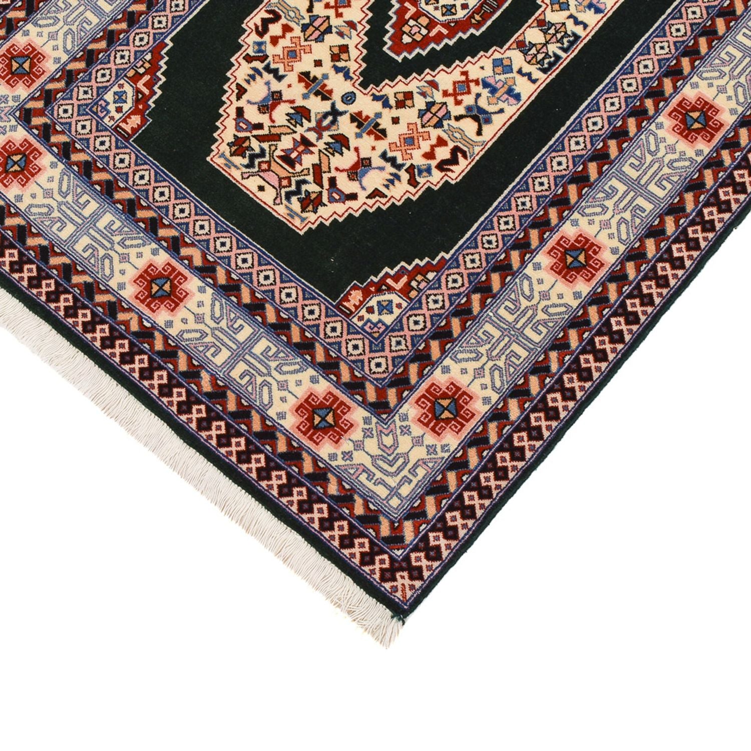 Alfombra de pasillo Alfombra Persa - Tabriz - Prima - 372 x 74 cm - azul oscuro