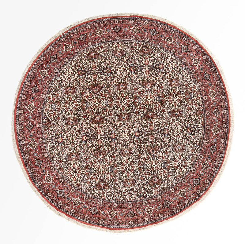 Alfombra persa - Bidjar redondo  - 250 x 250 cm - rojo claro