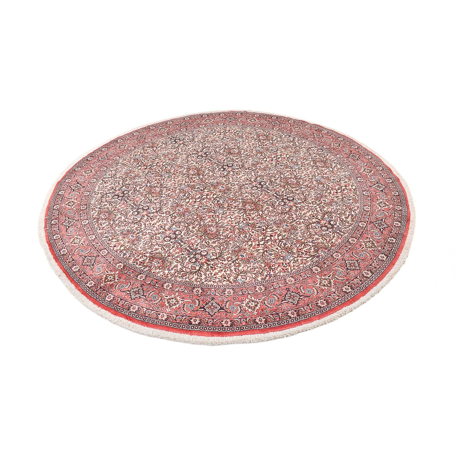 Alfombra persa - Bidjar redondo  - 250 x 250 cm - rojo claro