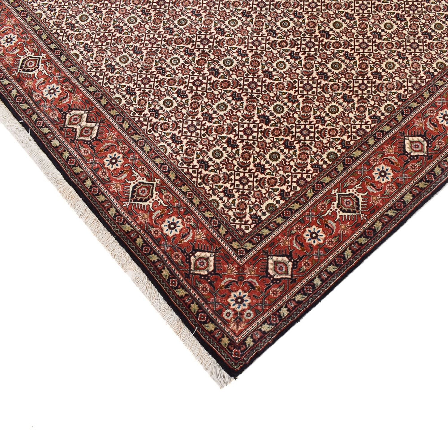 Alfombra de pasillo Alfombra persa - Bidjar - 402 x 153 cm - óxido