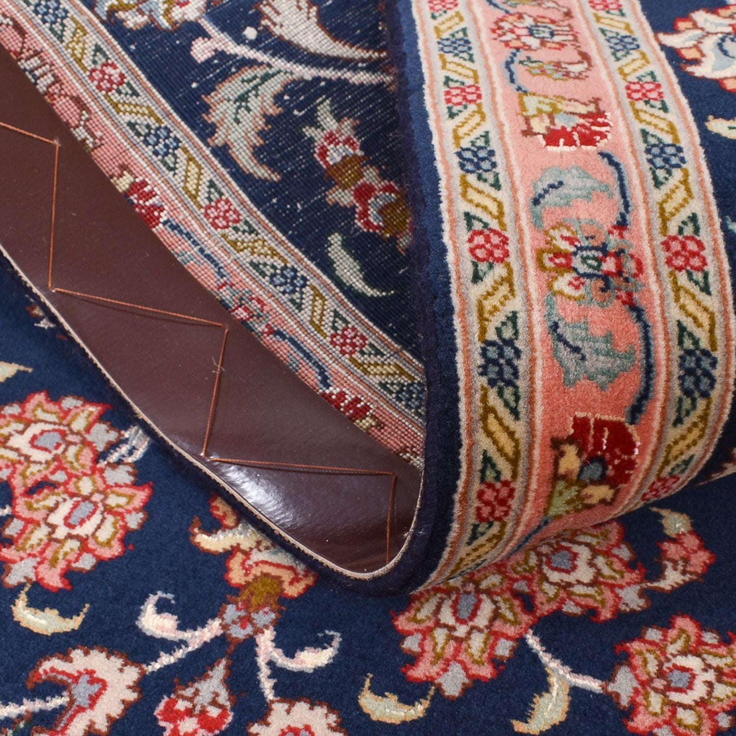 Alfombra de pasillo Alfombra Persa - Tabriz - Prima - 293 x 65 cm - azul oscuro