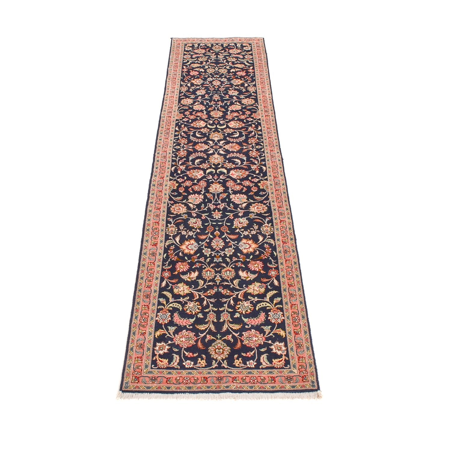 Alfombra de pasillo Alfombra Persa - Tabriz - Prima - 293 x 65 cm - azul oscuro