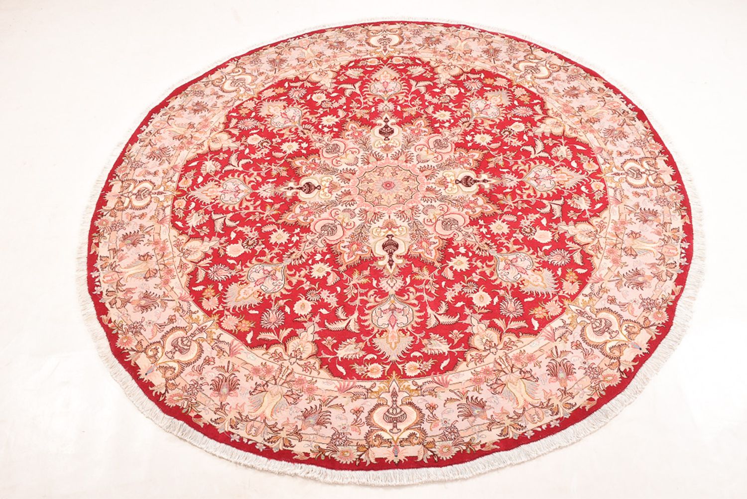 Alfombra Persa - Tabriz - Prima redondo  - 200 x 200 cm - rojo