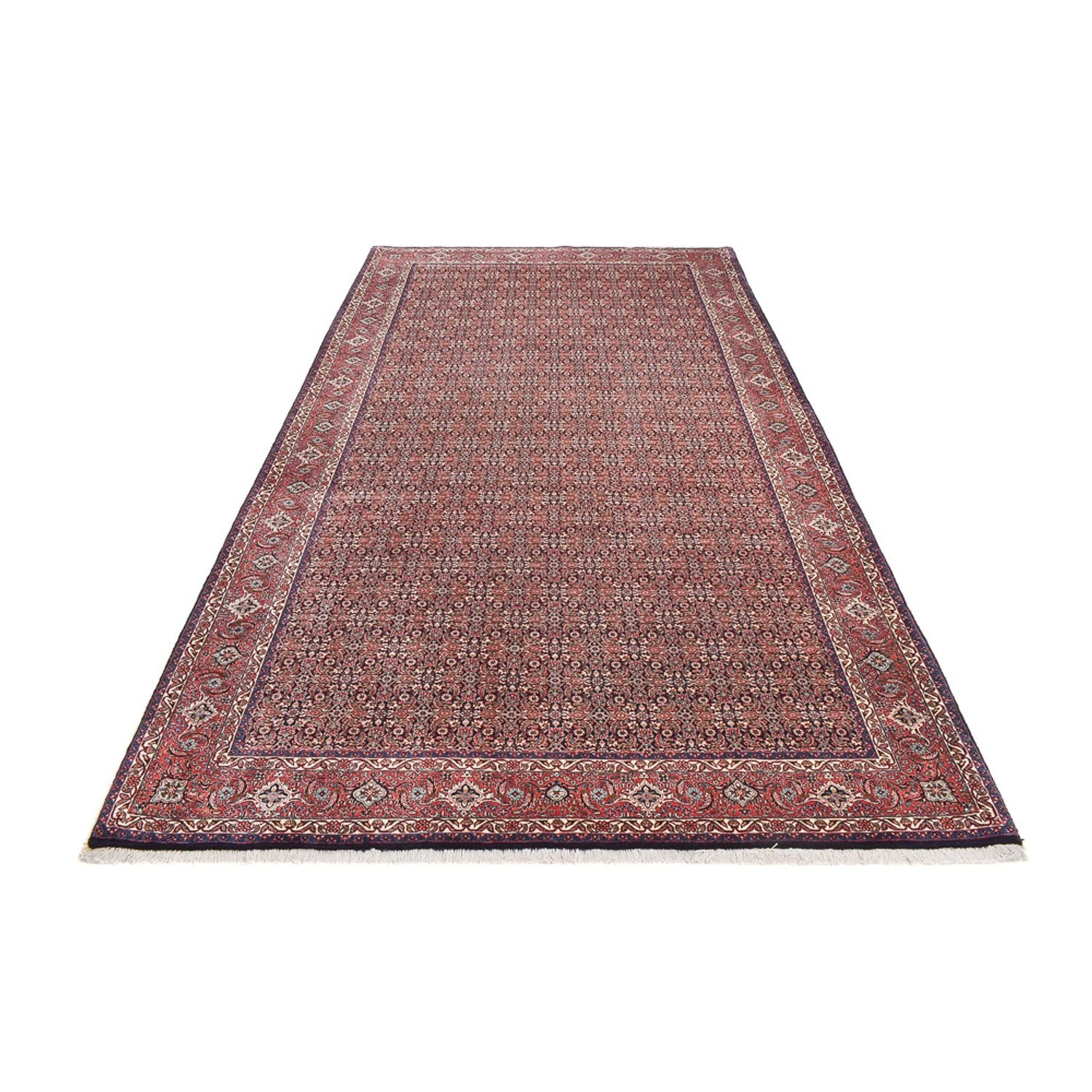 Alfombra de pasillo Alfombra persa - Bidjar - 405 x 207 cm - óxido