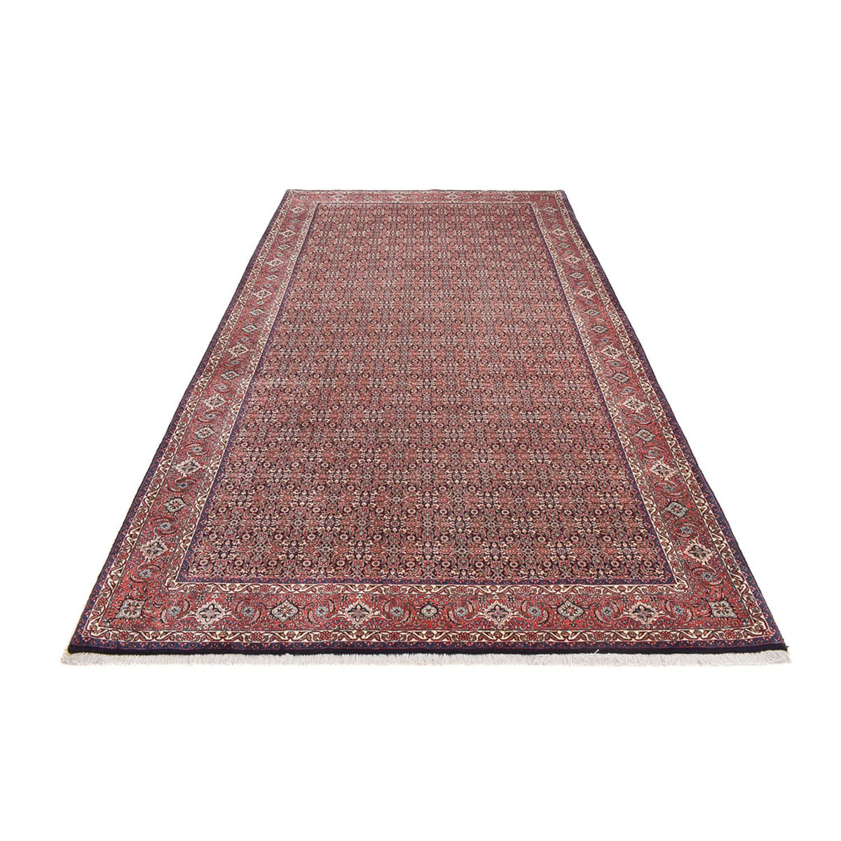 Alfombra de pasillo Alfombra persa - Bidjar - 405 x 207 cm - óxido