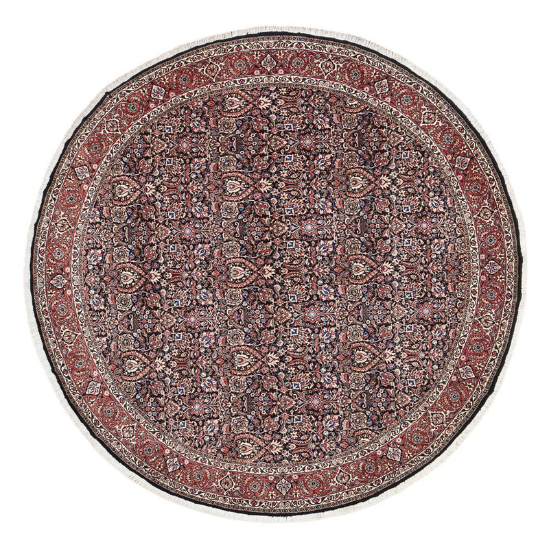 Alfombra persa - Bidjar redondo  - 300 x 300 cm - rojo oscuro