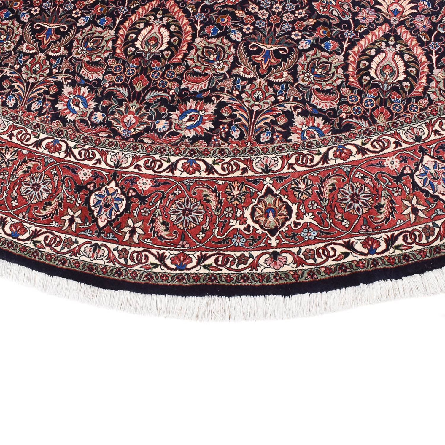 Alfombra persa - Bidjar redondo  - 300 x 300 cm - rojo oscuro