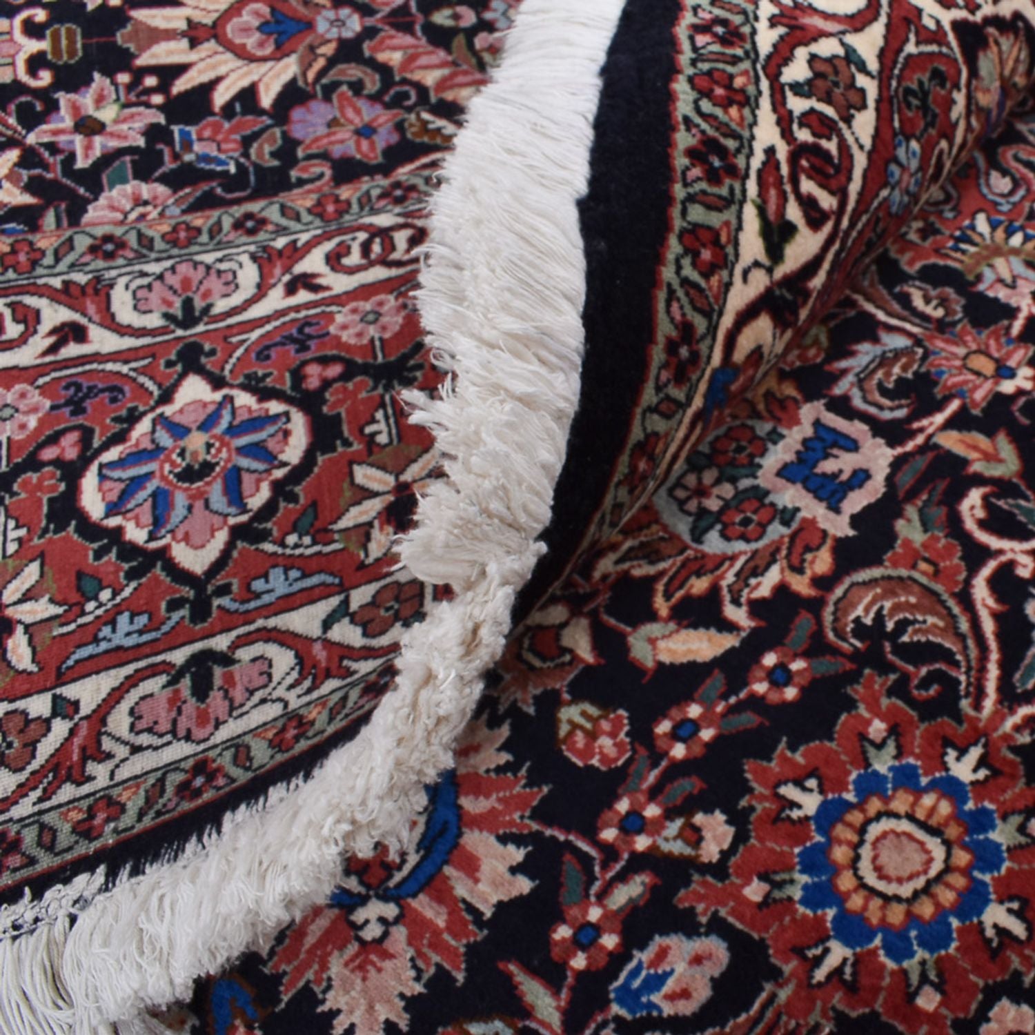 Alfombra persa - Bidjar redondo  - 300 x 300 cm - rojo oscuro
